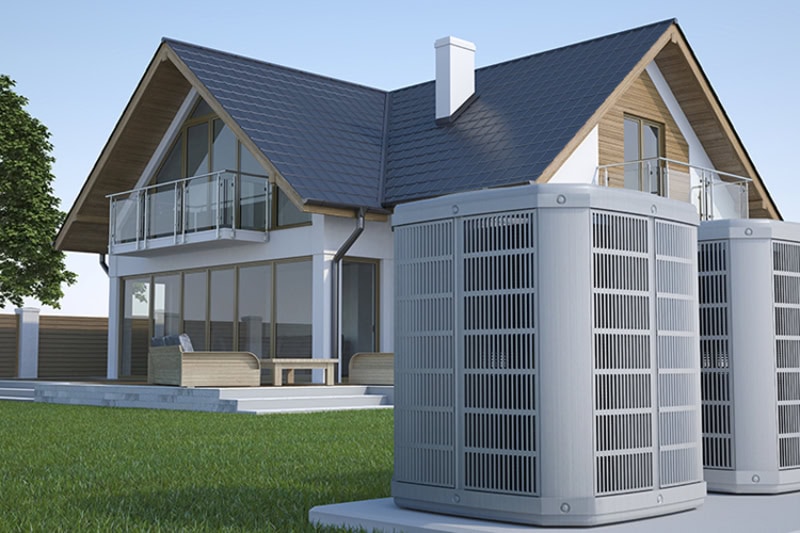 AC Unit installed outside of a home.