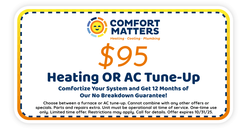 $95 Heating or AC Tune-up. Coupon. Comfort Matters.